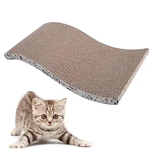 Pindia Wave Design Cat Scratch Corrugated Board Scratcher - Random