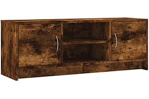 KOIECETA Mueble de TV Madera de ingeniería Roble Ahumado 102x30x37,5 cm