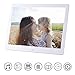 Produktbild 13 Zoll Digital-Photo-Rahmen, HD-LED-Bild-Videorahmen mit Bewegungssensor, MP3/calendar/Watch/ebook mit Fernbedienung unterstützen USB-SD-Karte, Geschenkauswahl,White