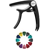 Lastvoice LCT-999 Black Gitar Capo Metal Kapo Kaliteli 12 Adet Pena