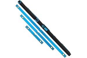 OX TOOLS OX Pro Tuff 3-Piece Spirit Level Set with Carry Bag - 600mm,1200mm, 1800mm, Heavy Duty Aluminium with Shock-Resistant Rubber End Caps, 3 Ultra Precision Vials, Easy-Clean, Clog-Free Design, OX-P506803