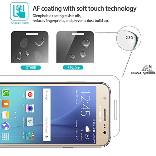 2 Pack  Samsung Galaxy J5 2015 Protector de Pantalla  iVoler  0 3mm Dureza 9H  Protector de Pantalla de Vidrio Templado Cristal Protector para Samsung Galaxy J5 2015 -Dureza de Grado 9H  Espesor 0 30 mm  2 5D Round Edge- Ultra-trasparente   Anti-golpe   Ajuste Perfecto   No hay Burbujas - Garant  a Incondicional de 18 Meses