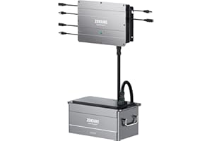 ZENDURE SUPERCHARGED SolarFlow Zendure, Kit Solar para balcone, Capacidad de 960 WH LiFePO4, Capacidad Ampliable de 3840 WH, Entrada Solar de 800W, Salida de 1200W, IP65, 0 dB, App Inteligente, Metal Completo