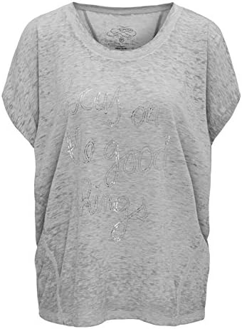 Venice Beach Women's Ziva 02 T-Shirt, Light Greymelange, Large