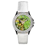 Timest - Rana - Reloj del Cuero Blanco para Mujer con piedrecillas Analógico Cuarzo CSG0122w