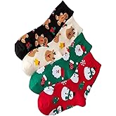 Sky Socks 4'l&uuml; Yılbaşı Ağa&ccedil; Noel Baba Christmas Desenli Set Unisex Pamuklu Kokulu Soket &Ccedil;orap Tek Beden