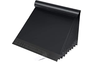 Switory Worki kurierskie, koperty pocztowe do wysyłki ubrań, foliowe torby samoprzylepne, koperty do pakowania i nadawania przesyłek, 30,5 × 39,5 cm, 25 szt., czarne