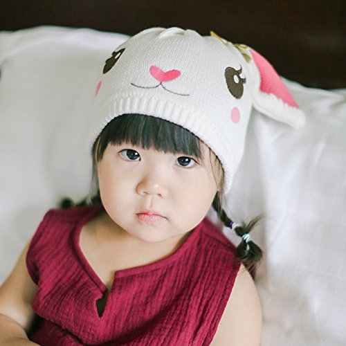 Generic 2 to 3 years : Newborn baby hat girls warm cotton baby boy hat cute rabbit baby knitting crochet hat lovely girls hat newborn photography props