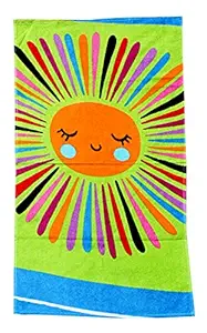 Mandhania Cotton Cartoon Printed Kids Bath Towels for Boys and Girls (Small, Multicolour)
