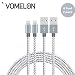 Produktbild iPhone Ladekabel Lightning Kabel, [6FT-2Pack] Nylon geflochten iPhone USB Synchron- und Schnellkabel Datenkabel Kompatibel mit iPhone 7/7 Plus/6S/6 Plus, SE/5S/5, iPad, iPod Nano 7-[Grau + Weiß]