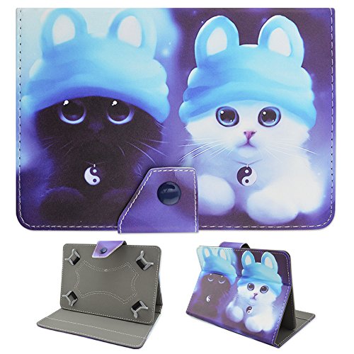 10'' Universal Tablet Hülle - MOONBAY MALL Ultra Slim PU Leder Flip Cover Schutzhülle für 10 inch tablet PC Painted Case Lederhülle Ledertasche Etui Hülle Tasche Schale mit Ständer Function. TYCH--30