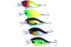 Ogquaton 5 Pcs/lot Leurre De Pêche Kit en Plastique Artificielle Crankbait Wobbler Appât De Pêche Tackle Set De Haute Qualité