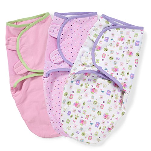 Summer Infant Cotton Swaddle Me (Pack of 3, Pink)