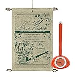 Saugat Traders Farewell Gift for Teachers - Best Wishes Scroll Card & Fancy Clock and Pen Holder
