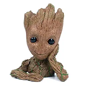 FeelOrna Guardians of The Galaxy Baby Groot Multi Purpose Flower Pot/Pen Stand for Home Decor, Gifting (Patience Groot)