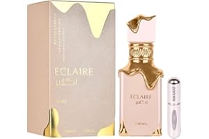 RESAES RESISTANT AND AESTHETIC Perfume Eclaire 100ML, Perfume Árabe para Mujer de Larga Duración, Eau da Parfum Importado desde Dubái, Incluye Atomizador Recargable 5ML, Fragancia Floral y Dulce (Eclaire)