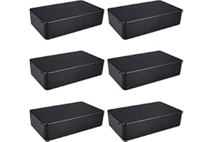 GTIWUNG 6 Pezzi Scatola di Giunzione Elettronica Impermeabile di Cablaggio e di Derivazione Plastica, Custodia per Progetti Elettrici,10 * 6 * 2.5CM, Nero