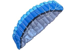 Sarini Emocionante Cometa de paracaídas para Exteriores de 2,5 m: Cometa de Playa con paracaídas acrobática de Doble línea para emocionantes Aventuras voladoras