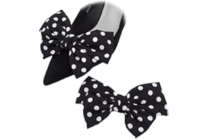 Tsangbaby 2 pezzi Fermagli per scarpe da donna Gioielli per scarpe accessori scarpe Charms per scarpe Fermascarpe con fiocchi di raso Clip per scarpe staccabili Accessori per scarpe