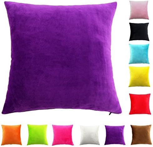 Easondea Cushion Covers Sofa Bed Home Car Decoration Solid Pillow Case 28 Inch x28 Inch (70X70) CM Purple