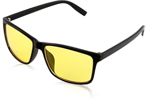 Vidsmow Nachtsichtbrille für Männer Frauen, Klassischer Quadratischer Rahmen, HD Antireflexion, Polarisierte Nachtfahrbrille für Klare Sicht bei Schlechten Lichtverhältnissen und Blendfreies Fahren