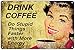 Produktbild mefoll Drink Coffee Do Stupid Things Faster with More Energy 8x12 Vintage Tin Sign Wall Decor by