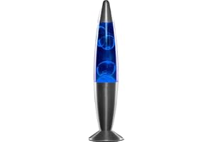 CELLUSTOP MODEZVOUS - Lampe Lave Décorative à poser, Lampe Magma Lave Ampoule de rechange incluse - Verre Robuste - 25 Watts - 35 cm - Bleu, Vert, Rouge (BLEU)