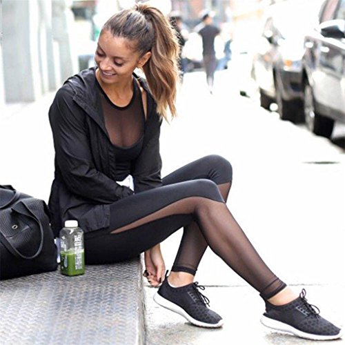 Vovotrade ☆☆Damen Ladies Tech Mesh Leggings Yoga Hose - 2