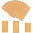 SYDA 100 Pack Coin Envelopes, Small Parts Envelopes Self-Adhesive Kraft Seed Envelopes Stamps Storage Packets Envelopes for Home Garden, Office or Wedding Gift (3.15"W×4.72"L)