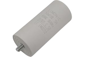 Lumonic Anlaufkondensator mit Stecker 6,3x0,8mm I 50µF 450V I 45x100mm I 50uF I Motorkondensator mit Kunststoffgehäuse I Betriebskondensator I für Pum