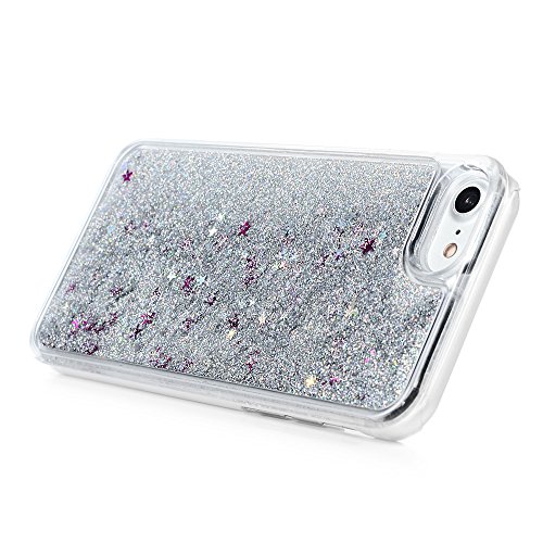 Badalink Iphone7 Slimcase H  lle PC Treibsand Fl  ssige Sterne Star Weich Flexibel Einteilige Handyh  lle Soft Leicht Sto  stangen Case Silbrig