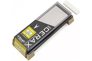 Pierre à Aiguiser Suehiro New Cerax Double Face Grains #6000 (Blanc) / #1000 (Bleu) Fabriquée au Japon Entretien Couteaux de Cuisine Pierre à Eau avec Base Antidérapante