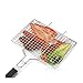 Produktbild SNATCHCZ BBQ Barbecue Grillen Korb Große Grillen Oberfläche Antihaft-Haltbar Portable Falten Langen Griff Halter Edelstahl Rechteck
