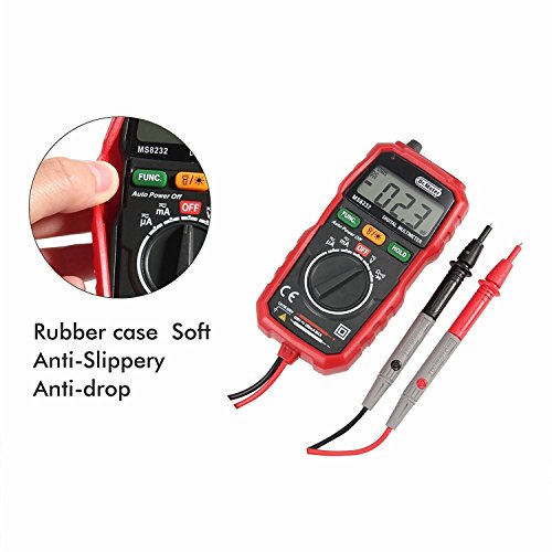 Pocket Digital Multimeter, Dr.Meter MS8232 Mini Auto Reichweite Multi Tester, AC / DC Spannung, Strom, Widerstand Tester mit Hintergrundbeleuchtung LCD - 5