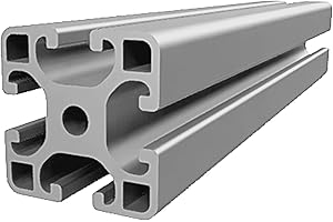GAL - INDUSTRIAL Gal Industrial Aluminium Profile, 40 x 40 mm Thick, 50 cm Construction Profile, Super Strong Aluminium Mounting Profile, Type R, Aluminium Profile Compatible with AlClipTec for Bosch Item