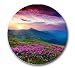 Produktbild Mauspad mit Blumenwiese, Berg, personalisierbar, rund, strapazierfähig, gummiert, Violett