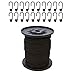 Produktbild Expanderseil 20 m Schwarz 10 mm Gummiseil Gummischnur Spannseil Planenseil Gummileine elastisches Seil spannen und befestigen + 20 Spiralhaken Schwarz für ø 10 mm Expanderseil
