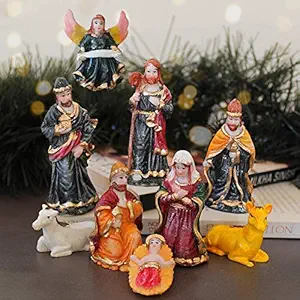 TIED RIBBONS Resin Baby Jesus, Standard, Multicolour, 9 Piece