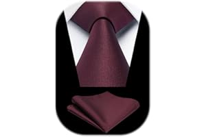 Enlision Corbata para Hombre Color Sólido Corbata y Pañuelo Modernas Formal Conjunto de Corbatas para Boda Trabajar Fiesta