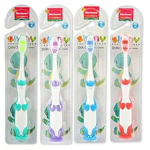 Morisons Baby Dreams Shiny Dino Kids Toothbrush - Pack of 4