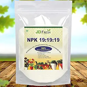JD FRESH NPK (19 : 19 : 19) (400 gm) (Speciality Crystalline 100% Water Soluble Complex Fertilizer)(Foilar Spray Nutrition) npk fertilizers Plants - ( 400 gm )