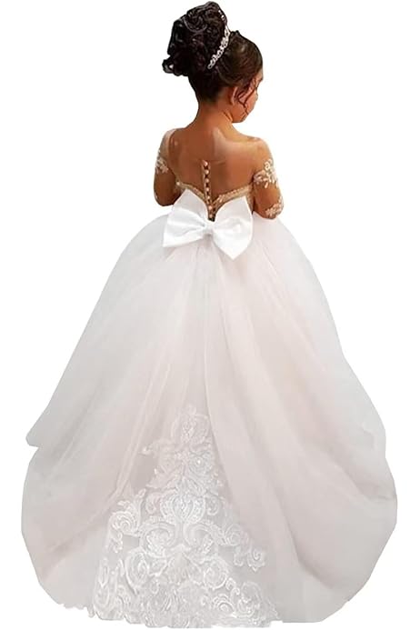 Jupon Fille 3 Cerceaux Exclen - Taille Réglable 6-14 Ans - Blanc Dentelle Jupon Enfant Cerceau