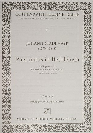 Download Stadlmayr Puer Natus In Bethlehem Partitur 20 St - 