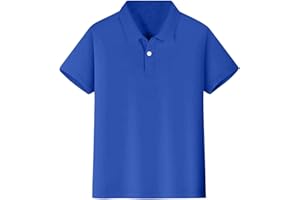 BFYSFBAIG Boys Girls School Uniform Polo T-Shirt, Unisex Children Short Sleeve Summer Holidays Polo Shirt Top Sports Wear Indoor Outdoor UK Age 4 to 12 Yrs