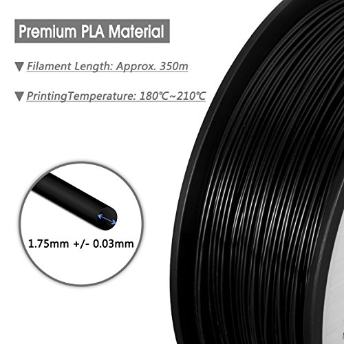 Case E PLA 1Kg 3D Filament for Printer and Pens, 1.75mm Diameter, Dimensional Accuracy +/- 0.03 mm，Multiple Colour for Choose - 2
