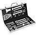 Produktbild INTEY Grillbesteck Set 18-teilig aus Edelstahl Profi Barbecue Set im Aluminium Grillbesteck Koffer für Garten Feier, Silber