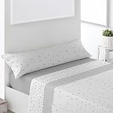 Rufino D&iacute;az Lanuza Summer 3-Piece Sheet Set (Grey - 90 cm) - Extra Soft Heel for Adults and Children - Cozy and Comfortable F