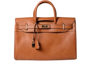 Mac Douglas - Sac à Main Châtain - Pyla de la Collection Meryl - Taille XS : 34,5 x 25 x 12,5 cm - Cadenas Décoratif et son Pendentif Clé - 3 poches intérieure dont une zippée - Bandoulière Amovible