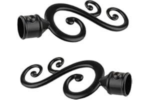 Sharplace Gardinenstange Endstücke, Ø 22mm, 2er Pack, 1# schwarz