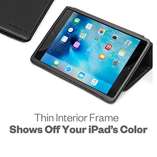 KAVAJ iPad mini 4 Hülle Echtleder Case „Berlin“ für das Apple iPad mini 4 Schwarz aus echtem Leder mit Stand und Auto Schlaf/Aufwachenen Funktion. Dünnes Smart-Cover Schutzhülle Tasche Lederhülle - 6